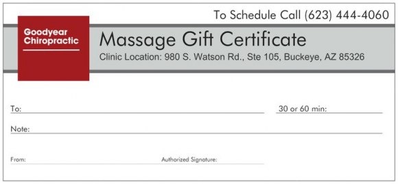 Massage Gift Certificate Buckeye showing the concept of Mother's Day Massage Gift Certificates